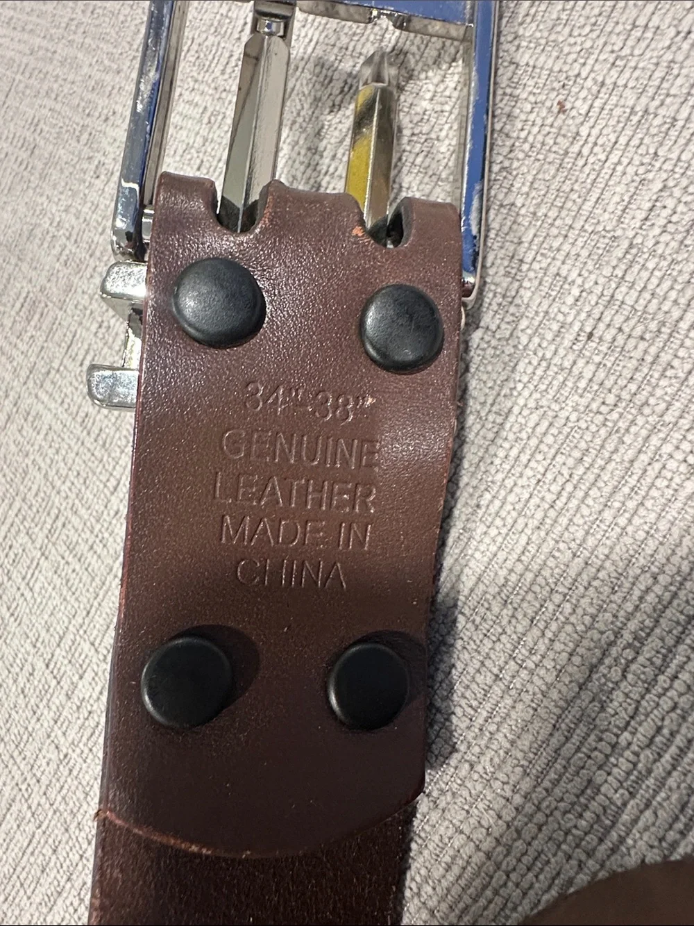 686 Brown Leather “tool” Belt with Silver Buckle